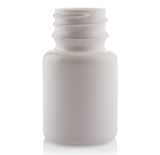 35ml White Plastic Tablet Bottle (50 pack) - with cap