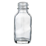 25mL Clear Glass Round Bottle (10 pack) - with cap