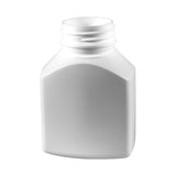 150mL White Plastic RECTANGULAR Bottle (10 pack) - with tamper tell lid