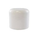 100g White Round Cosmetic Jar with Domed Cap - 10 pack
