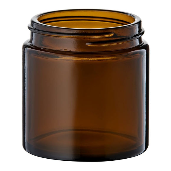 120mL Amber Glass Cream Jar (10 pack) - with screw cap