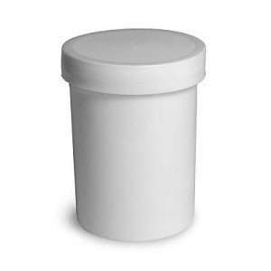 110g White Plastic Ointment Jar (120 pack) - with screw cap