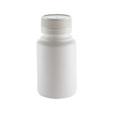70mL White Plastic Tablet Bottle (10 pack) - with tamper tell lids