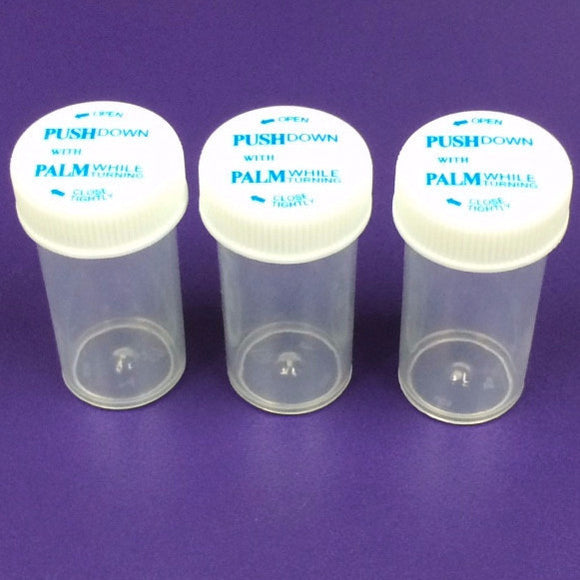 5 Dram Clear Pill Vial with Child Resistant Cap