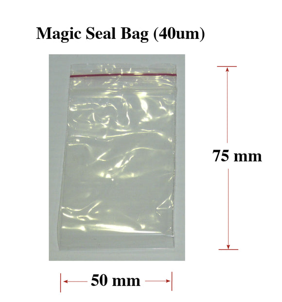 Magic Seal Bags 50mm x 75mm (2