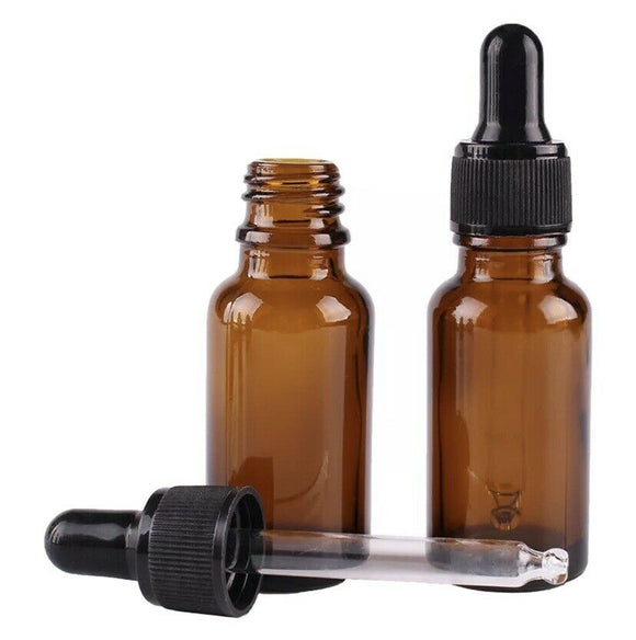 Amber Glass Dropper Bottle 15mL (10pack)